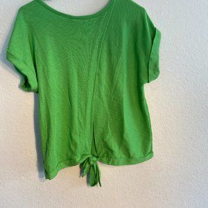 A New Day short sleeve green knit with tie back detail